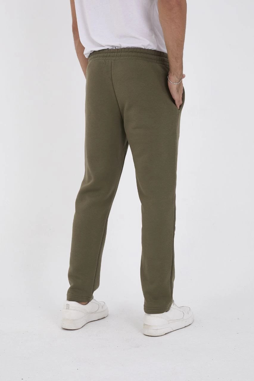 Erkek Üç İplik Basic Eşofman Pantolon - Haki